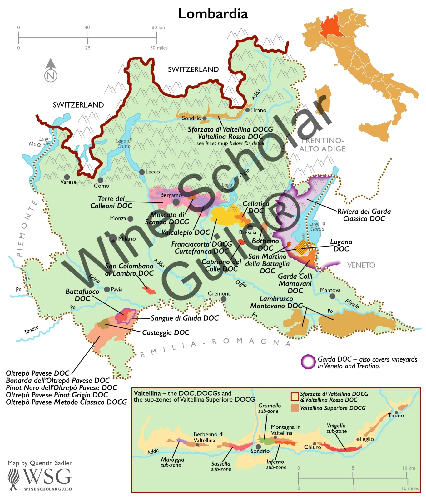 Lombardia Wine Map by Wine Scholar Guild Lombardia Wine Map by Wine Scholar Guild