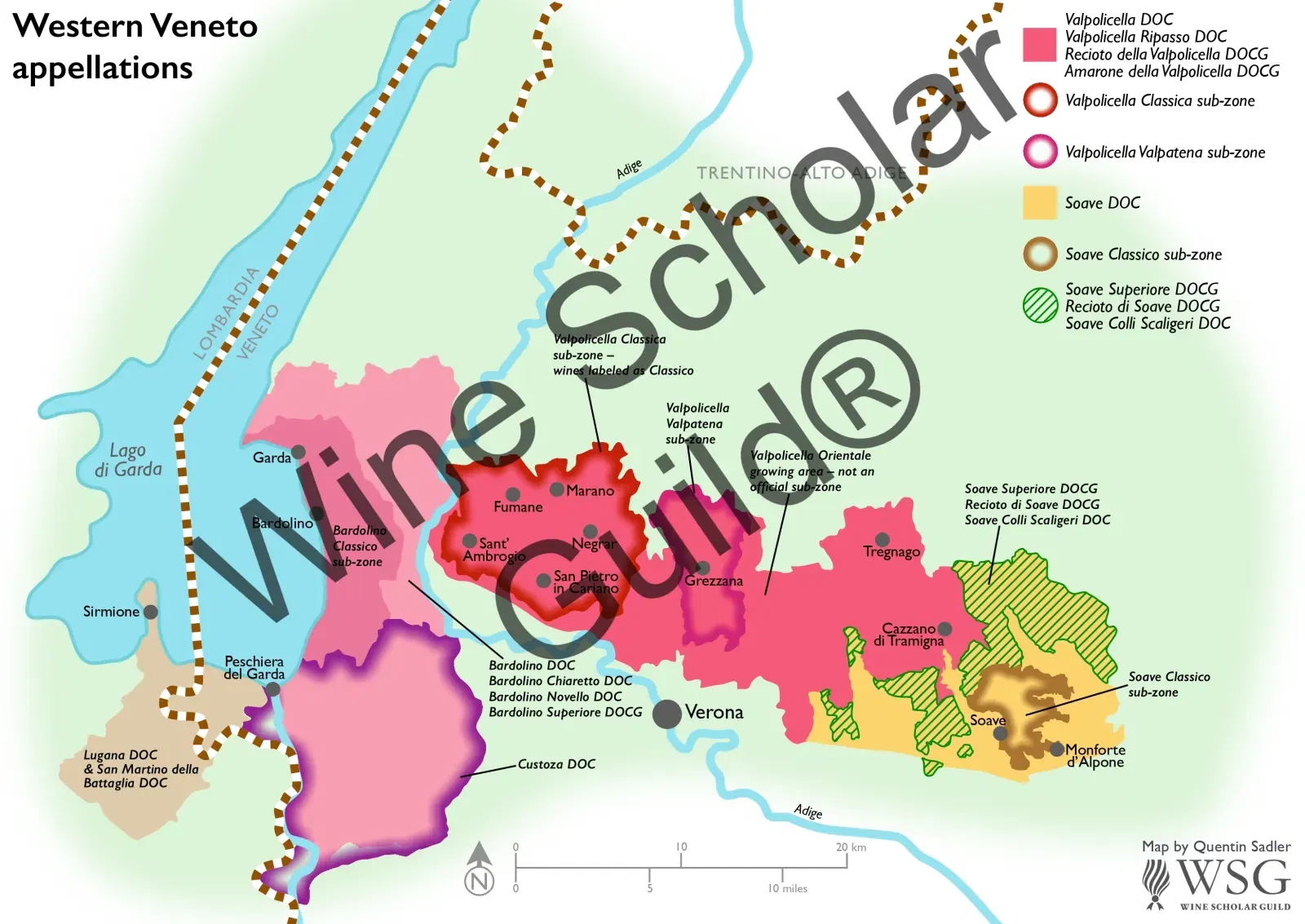 Western Veneto Appellations Wine Map by Wine Scholar Guild Western Veneto Appellations Wine Map by Wine Scholar Guild