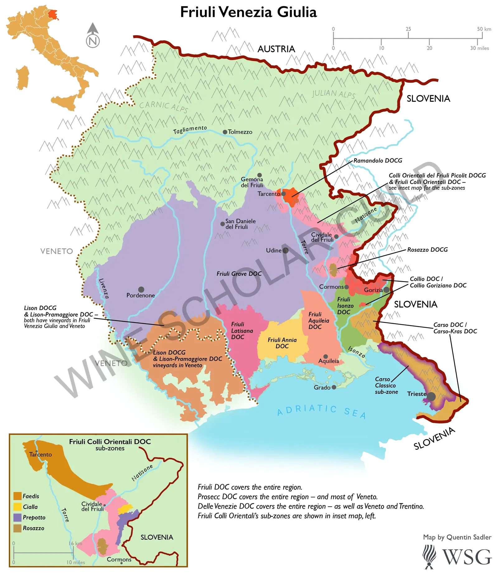 Friuli-Venezia Giulia Wine Map