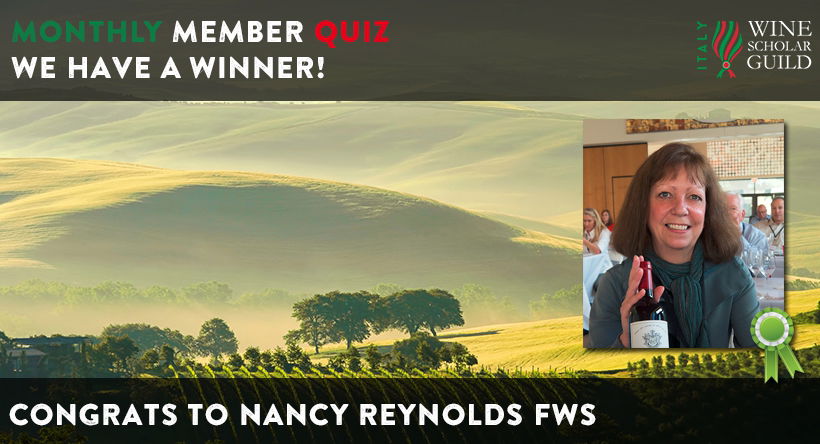 Winner of our March Member-only Quiz on Italy